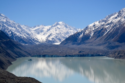Taking in the view of Tasman Glacier (over the water)