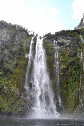 One of the amazing waterfalls through Milford Sounds