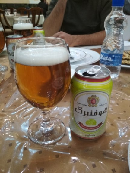 Enjoying some local non-alcoholic beer